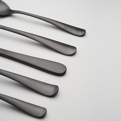 Rhiannon Black Satin 20-Piece Flatware Set