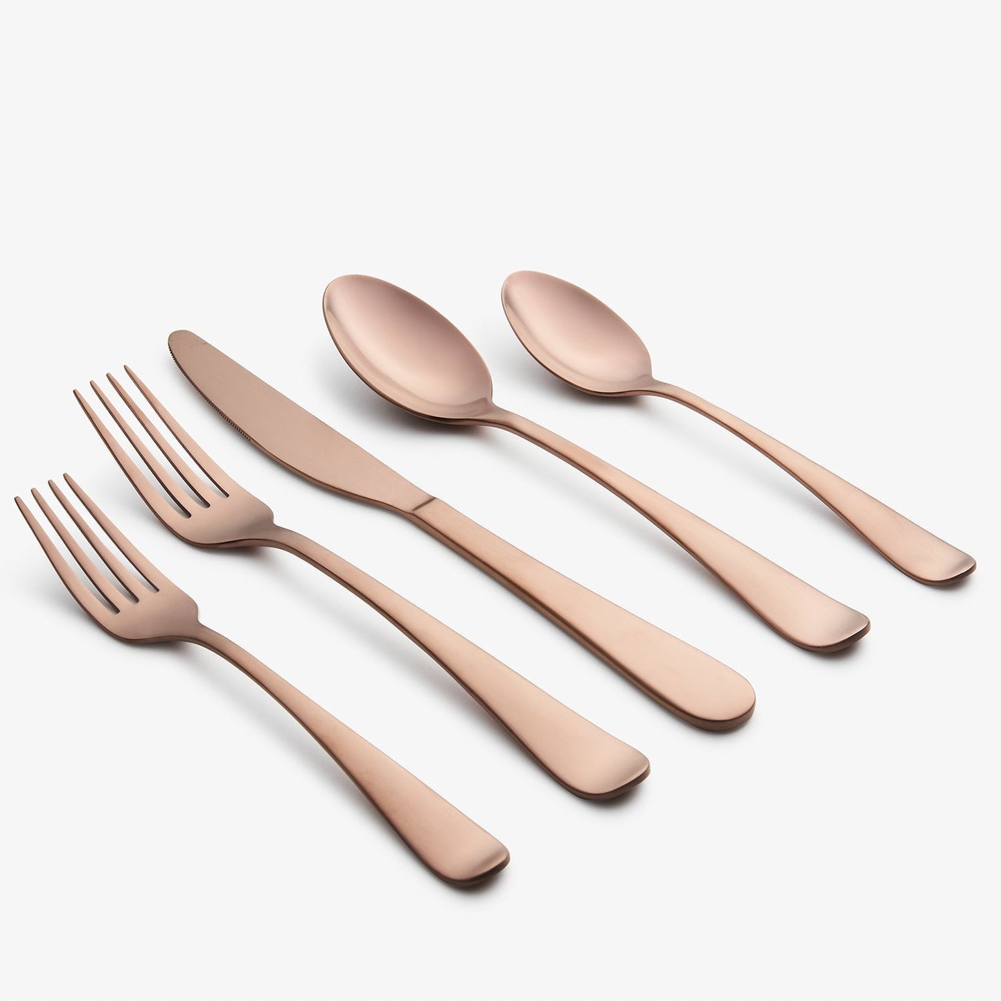 Rhiannon Copper Satin 20-Piece Flatware Set