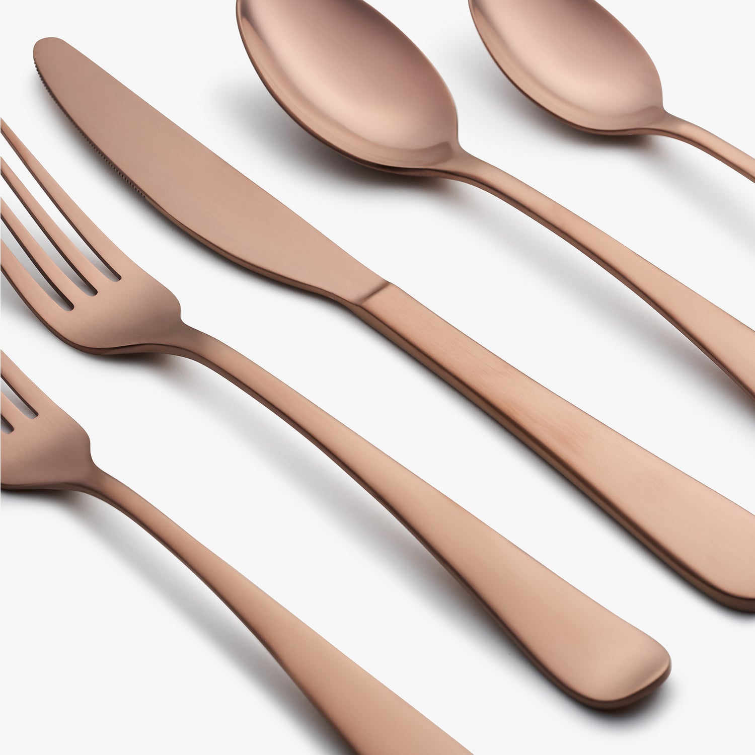 Rhiannon Copper Satin 20-Piece Flatware Set