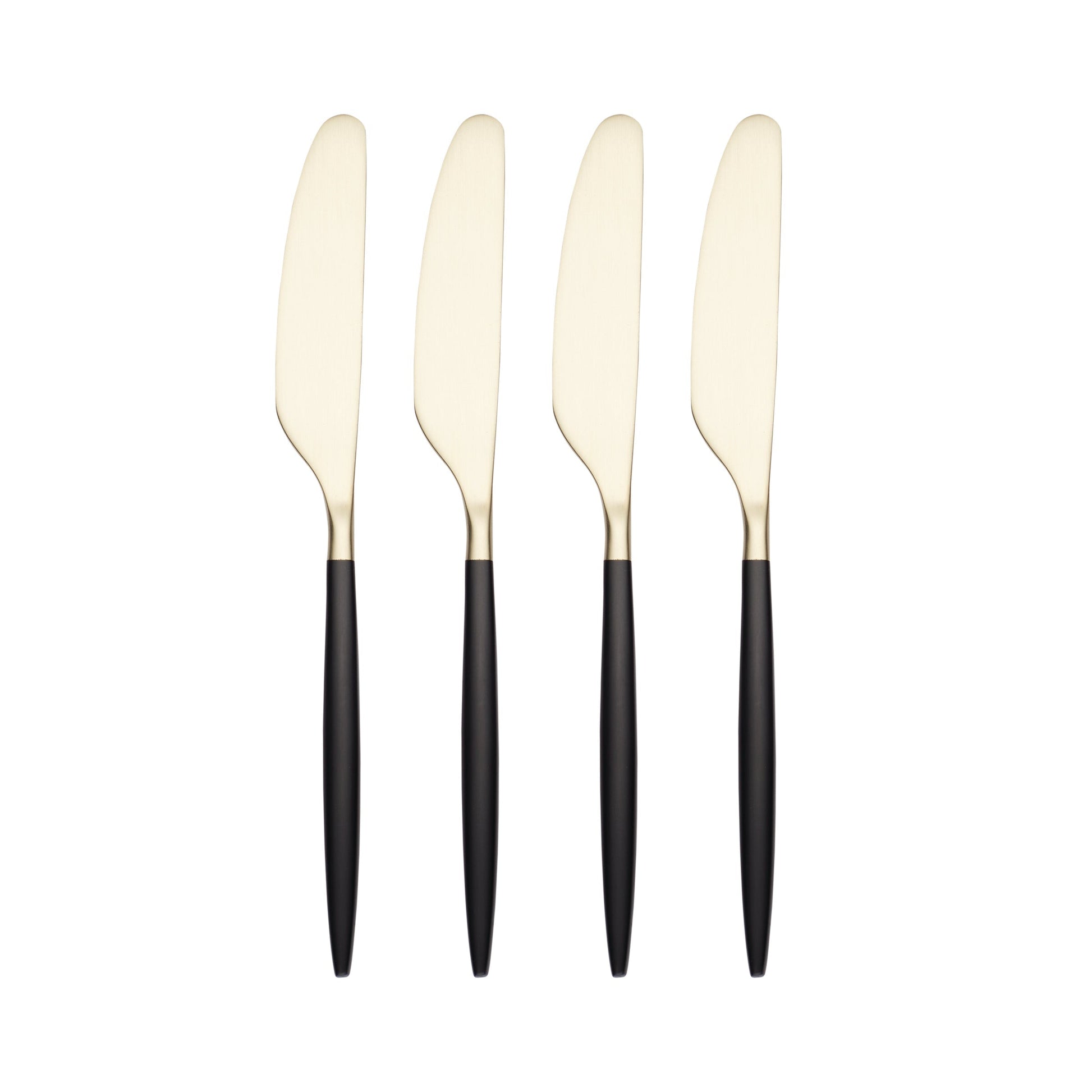 Gaze Black Champagne Satin Spreaders, Set of 4