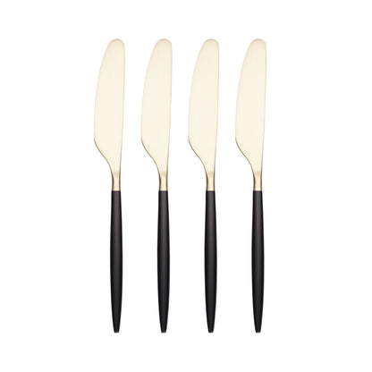 Gaze Black Champagne Satin Spreaders, Set of 4