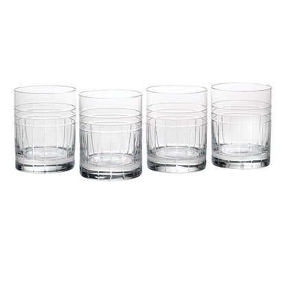 Tempo Crystal Double Old-Fashioned Glasses, Set of 4