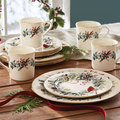 Winter Greetings Salad Plates, Set of 4
