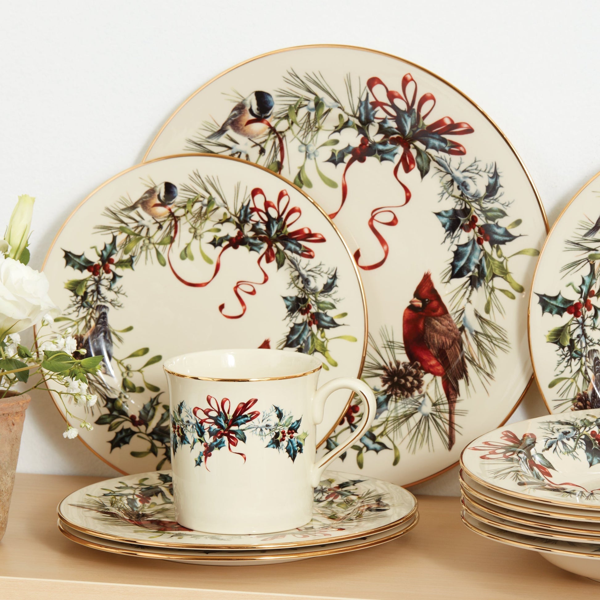 Winter Greetings Salad Plates, Set of 4