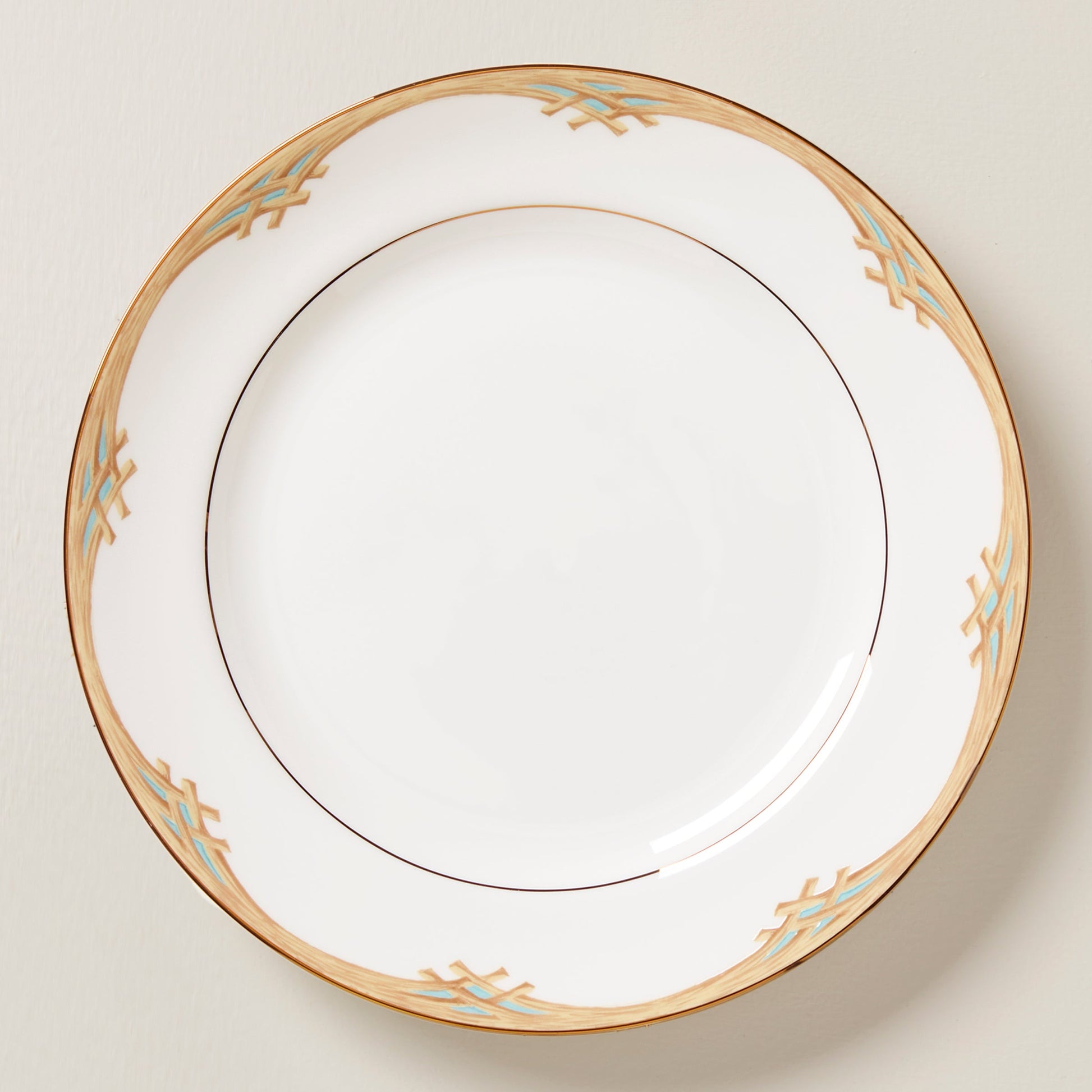 British Colonial Bamboo Dinner Plate