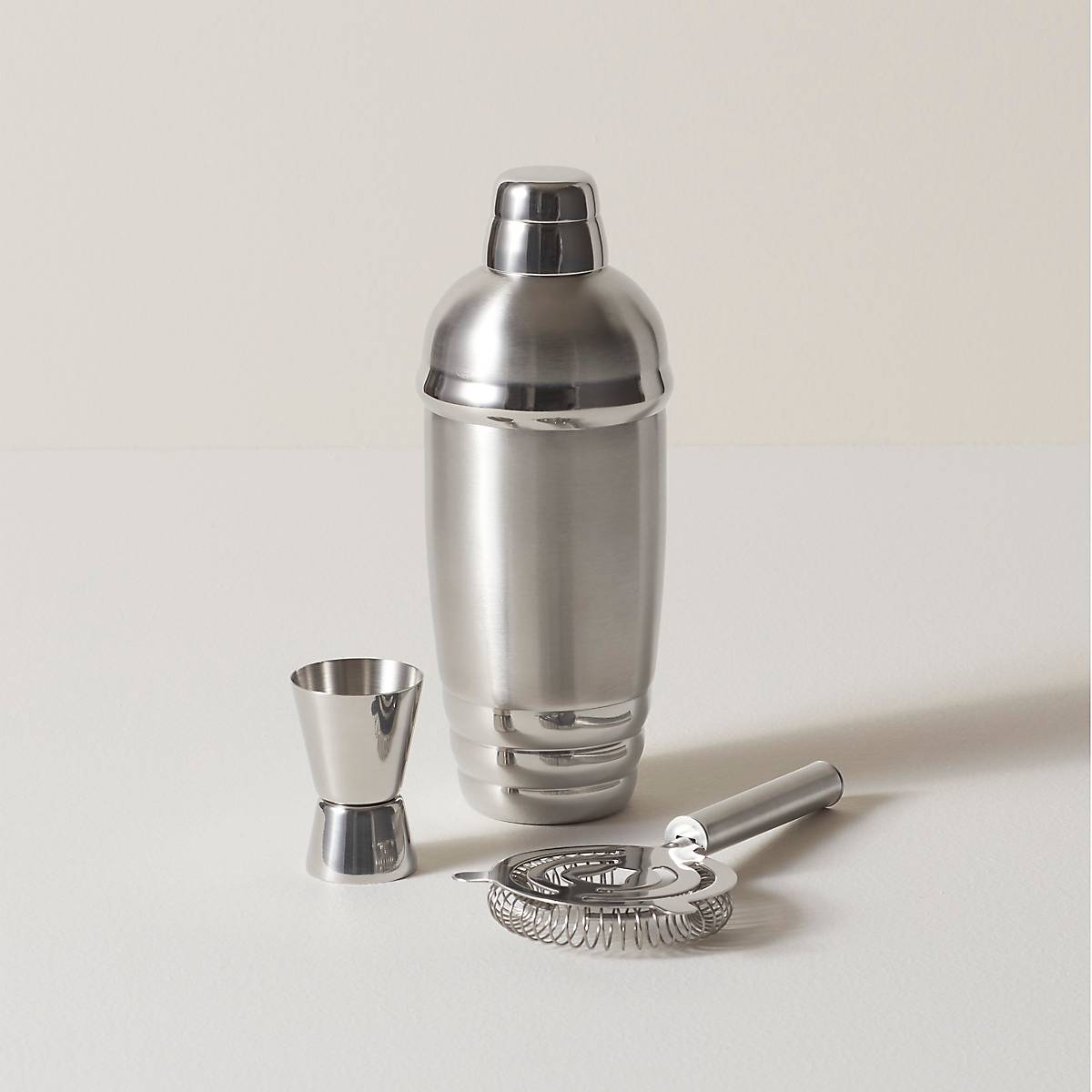 Tuscany Classics Stainless Steel Cocktail Shaker & Strainer Set