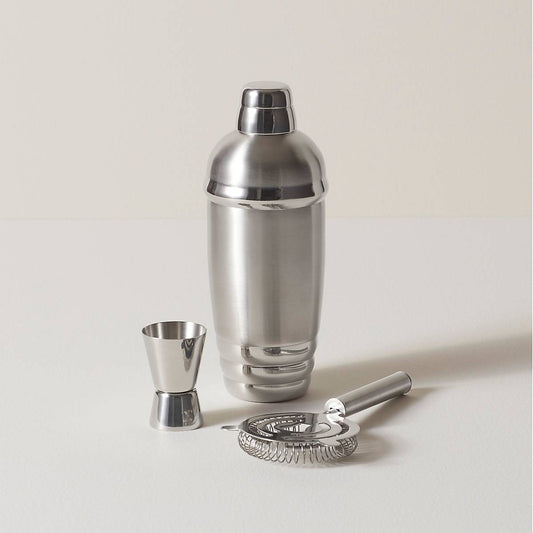 Tuscany Classics Stainless Steel Cocktail Shaker & Strainer Set