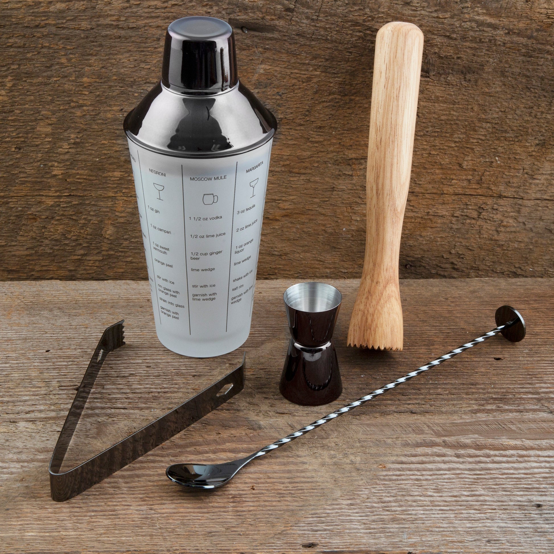 Black Mixology 5-Piece Tool Set