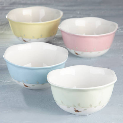 Butterfly Meadow Colors 4-Piece Dessert Bowl Set
