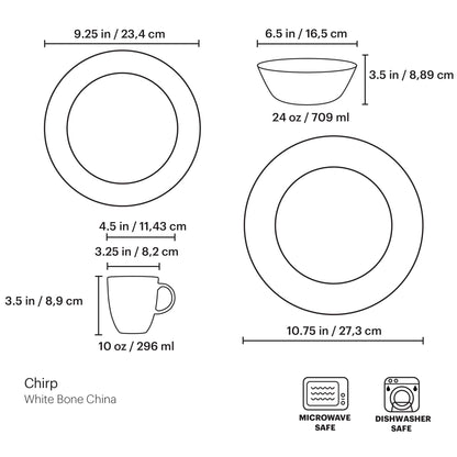 Chirp 4-Piece Place Setting
