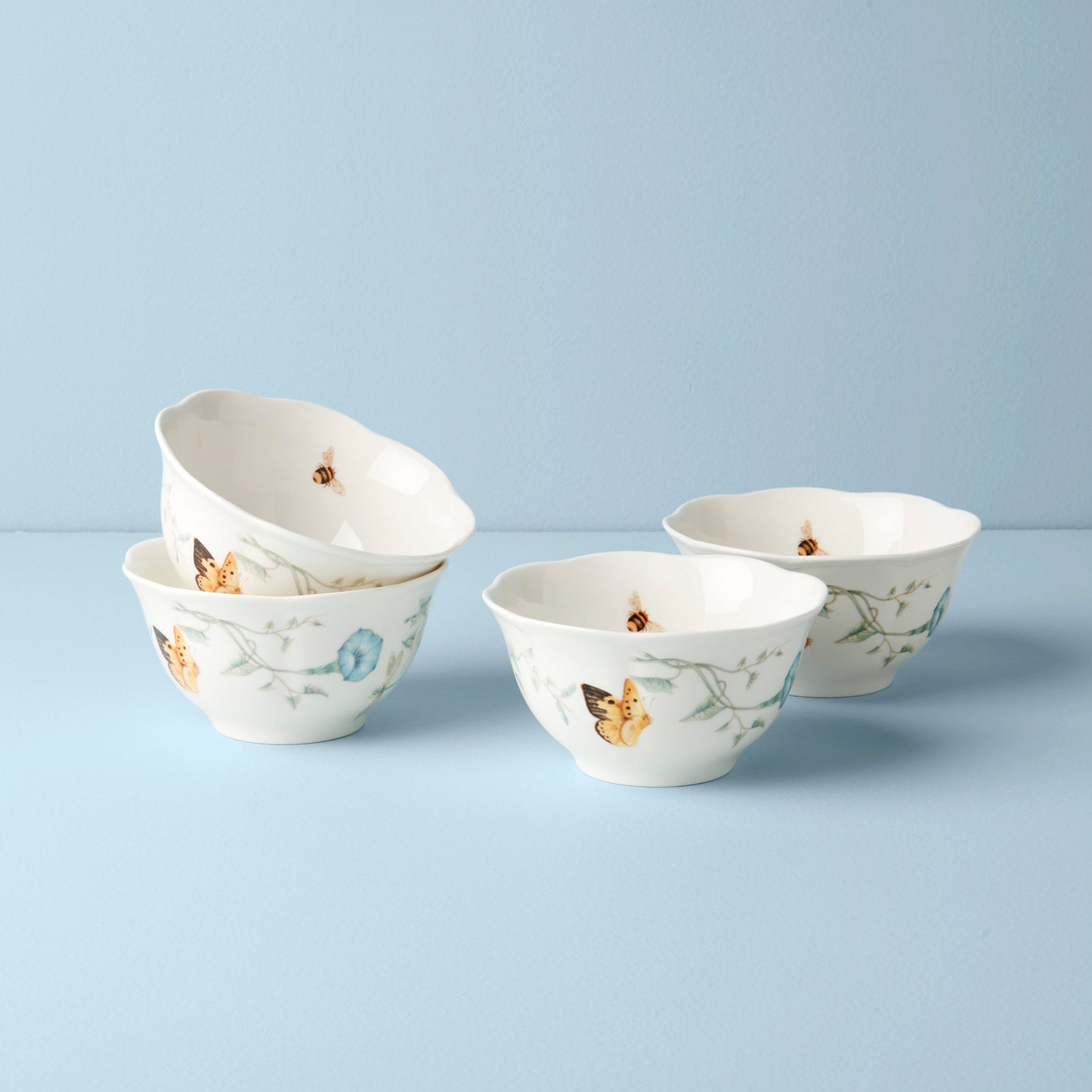 Butterfly Meadow Rice Bowls, Set of 4