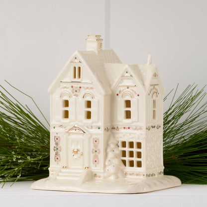 Mistletoe Park Victorian House Lit Figurine