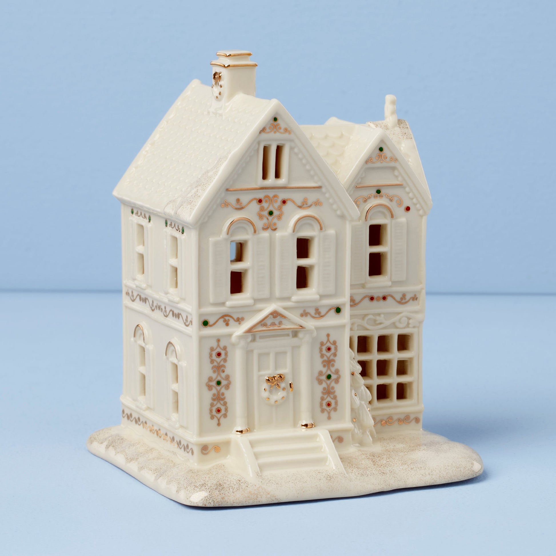 Mistletoe Park Victorian House Lit Figurine
