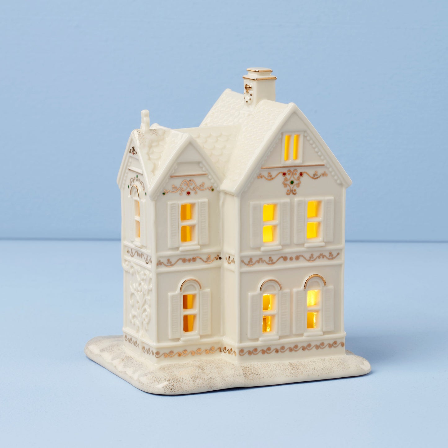 Mistletoe Park Victorian House Lit Figurine