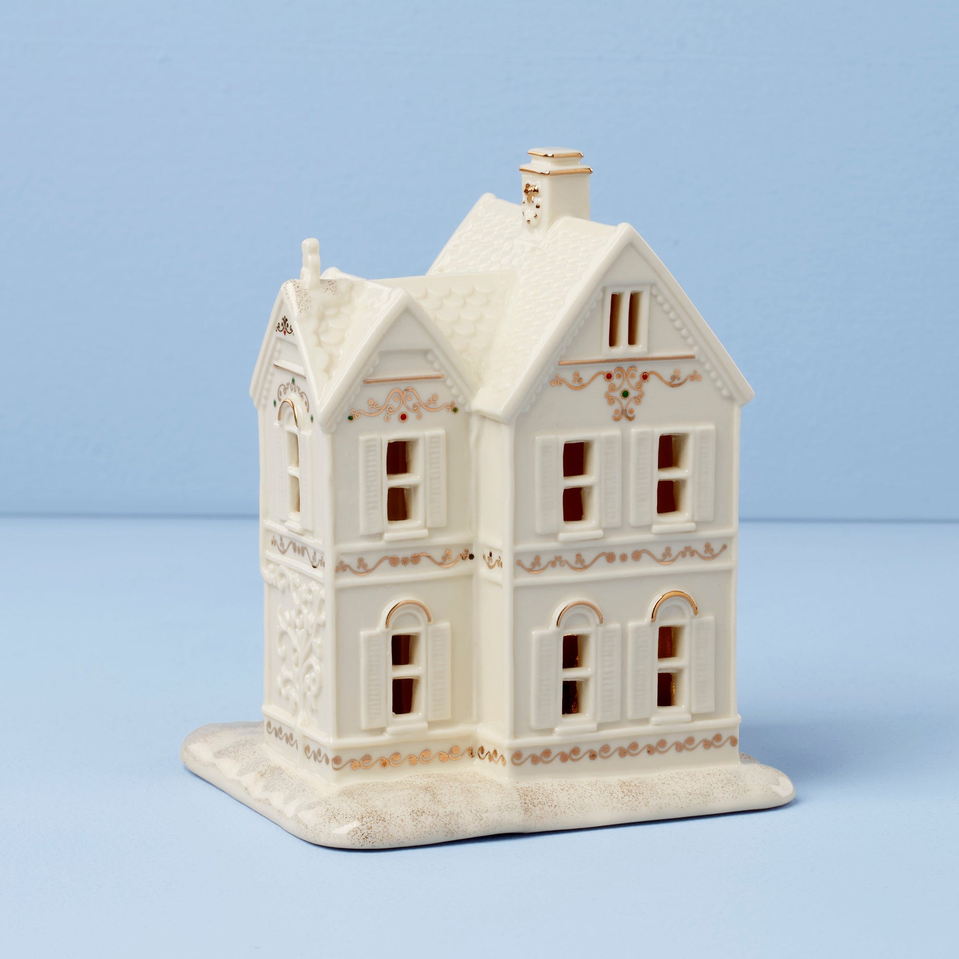 Mistletoe Park Victorian House Lit Figurine