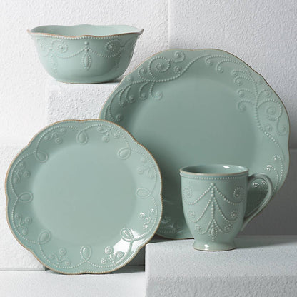 French Perle Ice Blue 4-Piece Place Setting