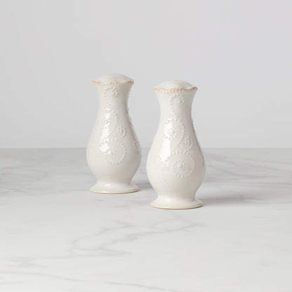 French Perle White Salt & Pepper Shaker Set