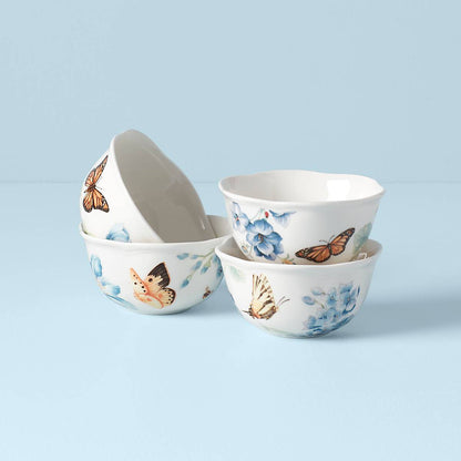 Butterfly Meadow Blue Dessert Bowls, Set of 4