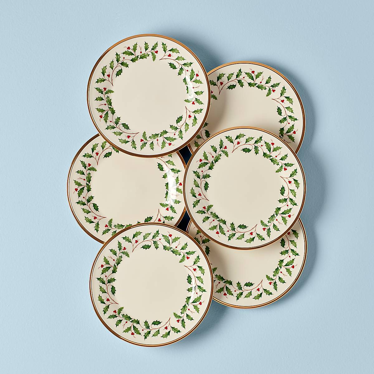 Holiday Salad Plates, Set of 6