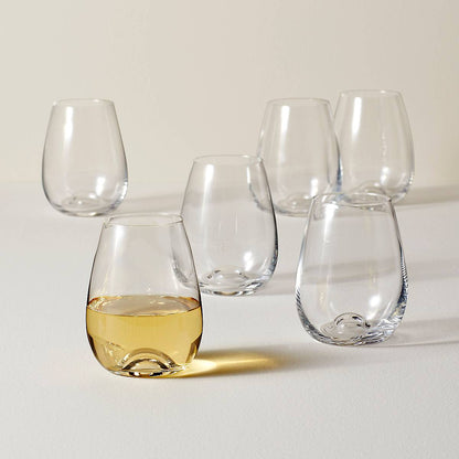 Tuscany Classics Stemless Wine Glasses, Set of 6