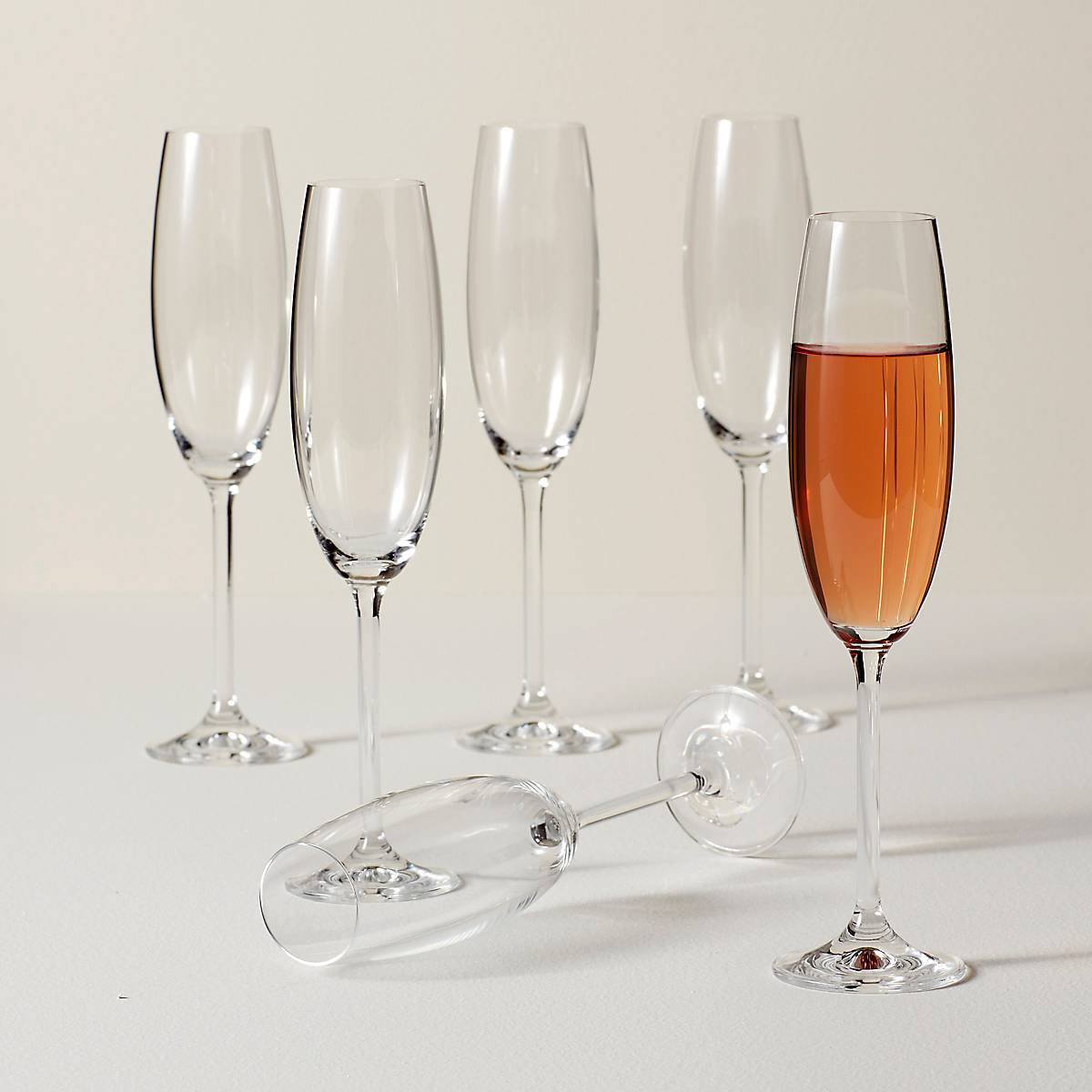 Tuscany Classics Champagne Flute Glasses, Set of 6