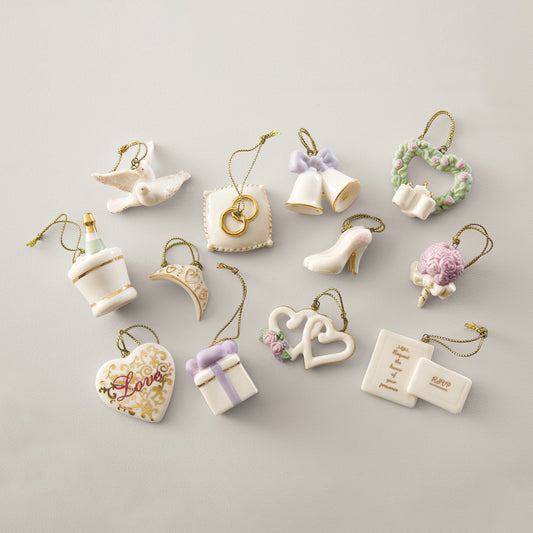 Wedding Bliss 12-Piece Mini Ornament Set