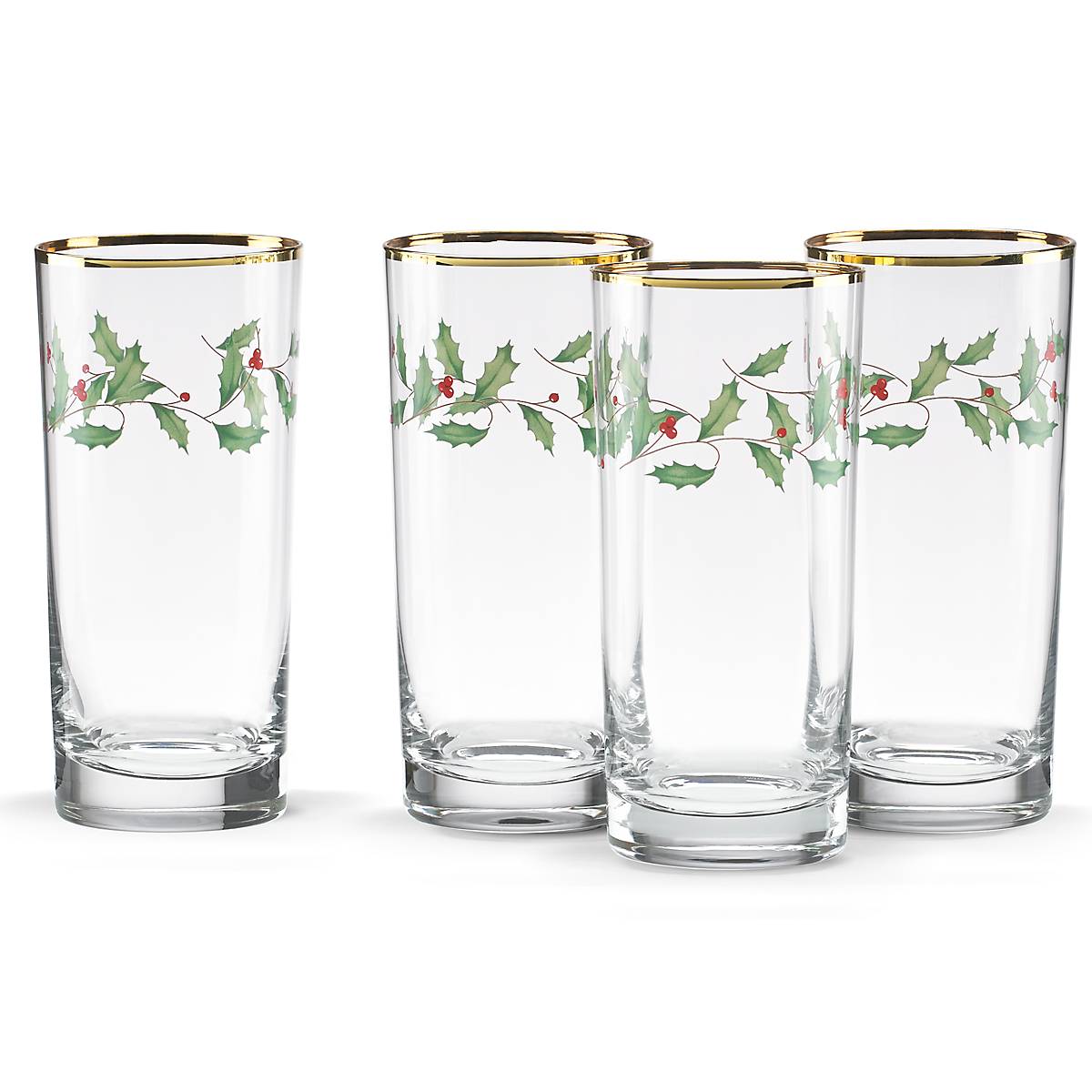 Holiday Highball Glasses, Set of 4