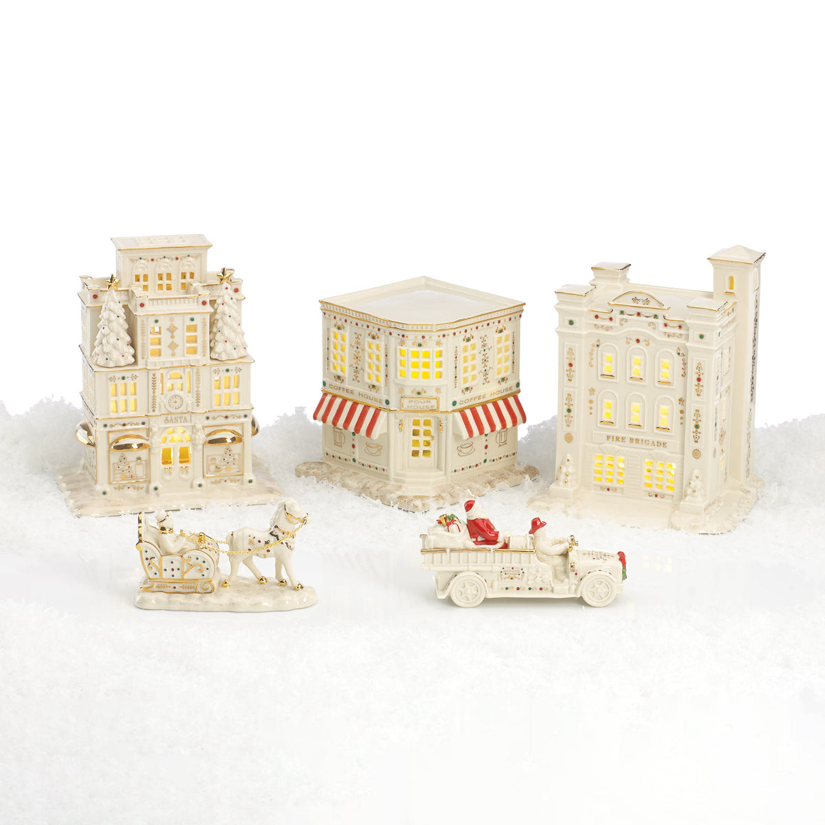 Mistletoe Park Lit Coffee Shop Figurine