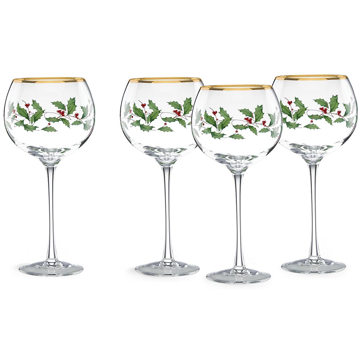 Holiday Balloon Glasses, Set of 4