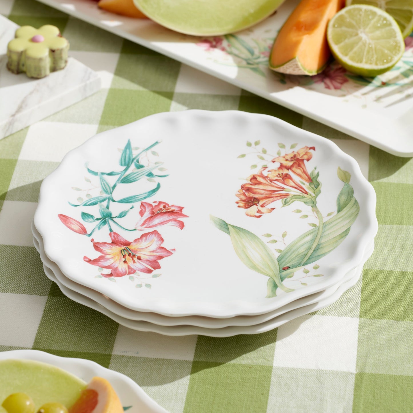 Butterfly Meadow Melamine Accent Plates, Set of 4