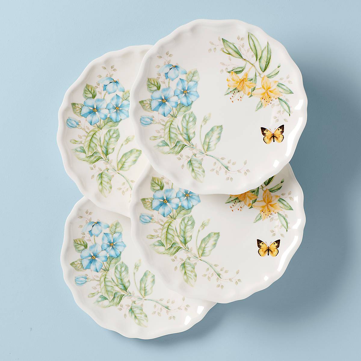Butterfly Meadow Melamine Dinner Plates, Set of 4