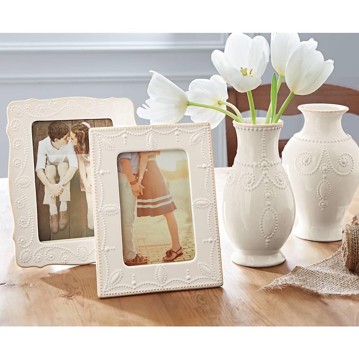 French Perle White 5x7 Photo Frame