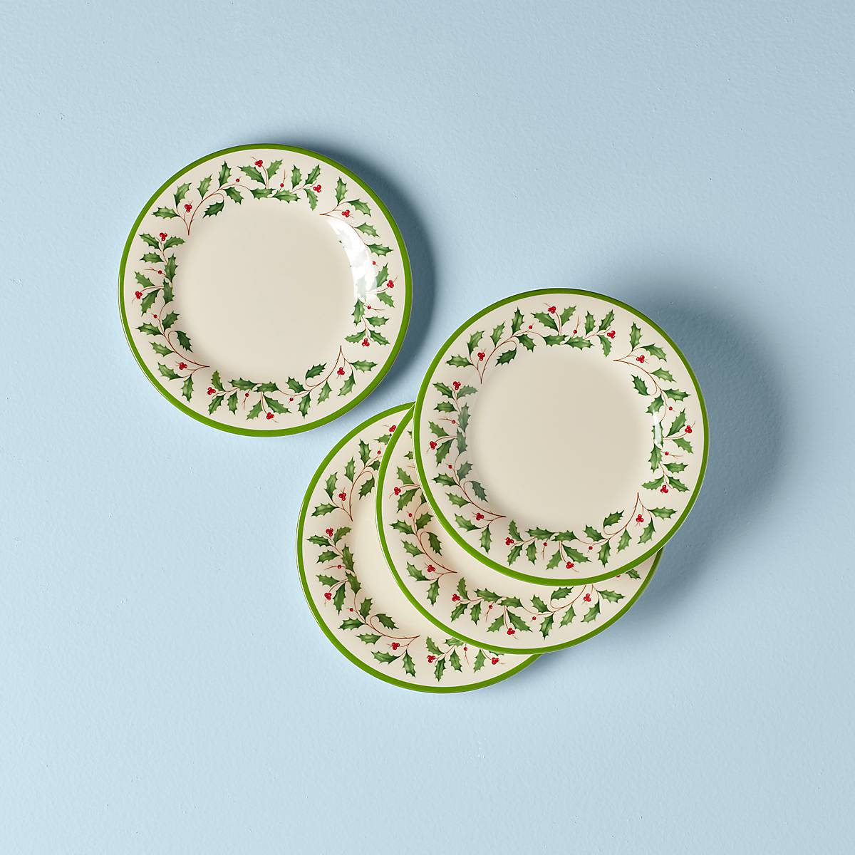 Holiday Melamine Accent Plates, Set of 4