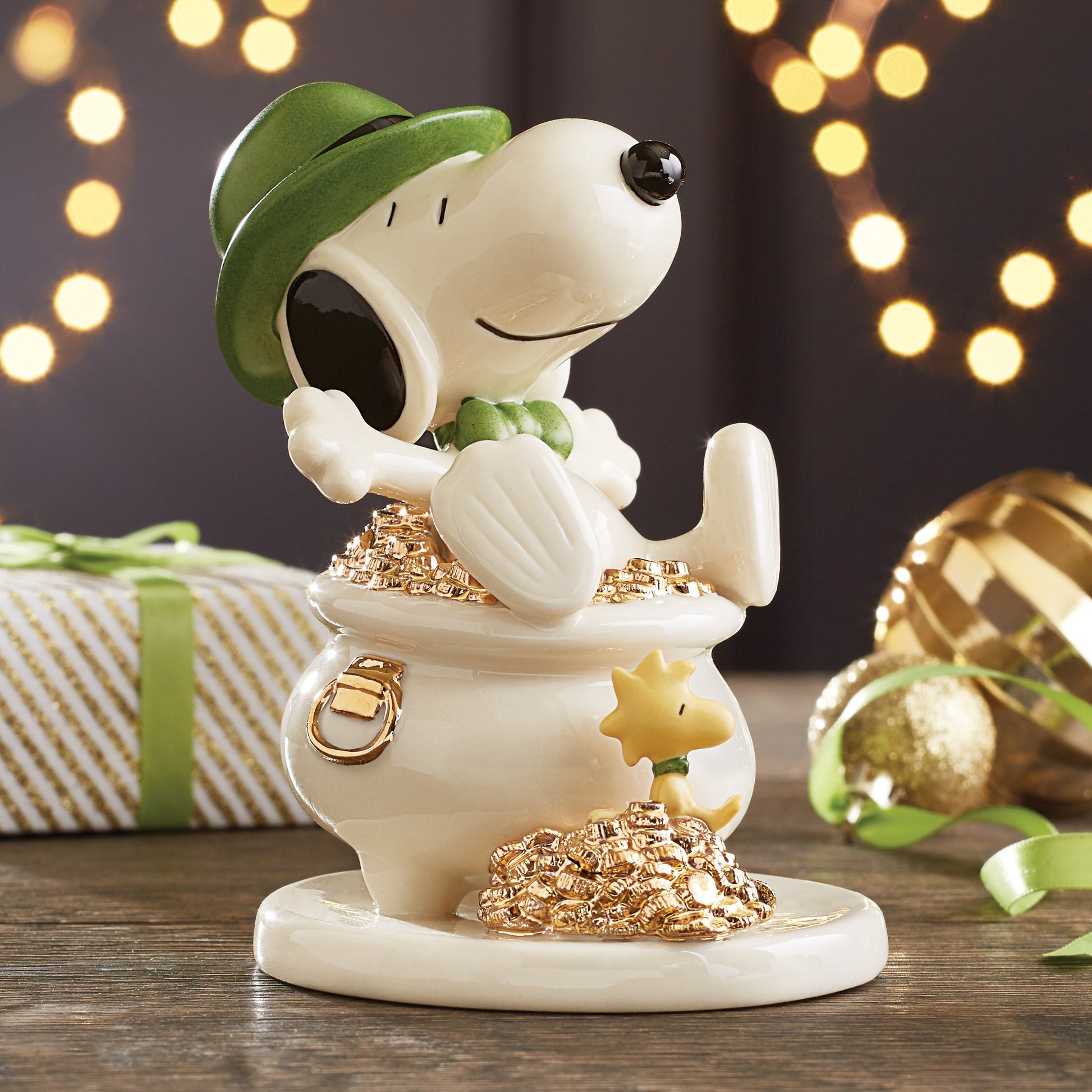 Snoopy Lucky Leprechaun Figurine