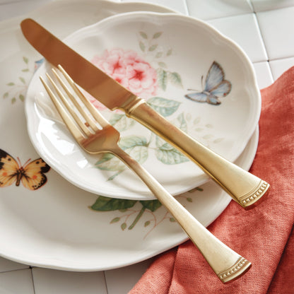 Portola Gold Satin 20-Piece Flatware Set