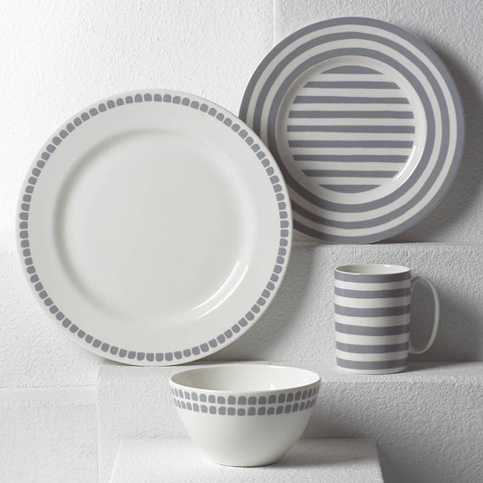 Charlotte Street Grey North 4-Piece Place Setting