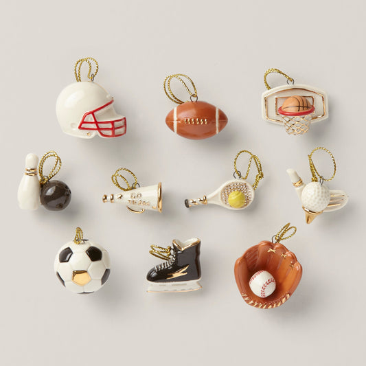 Dreaming of Sports 10-Piece Mini Ornament Set