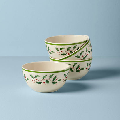 Holiday Melamine All-Purpose Bowls, Set of 4