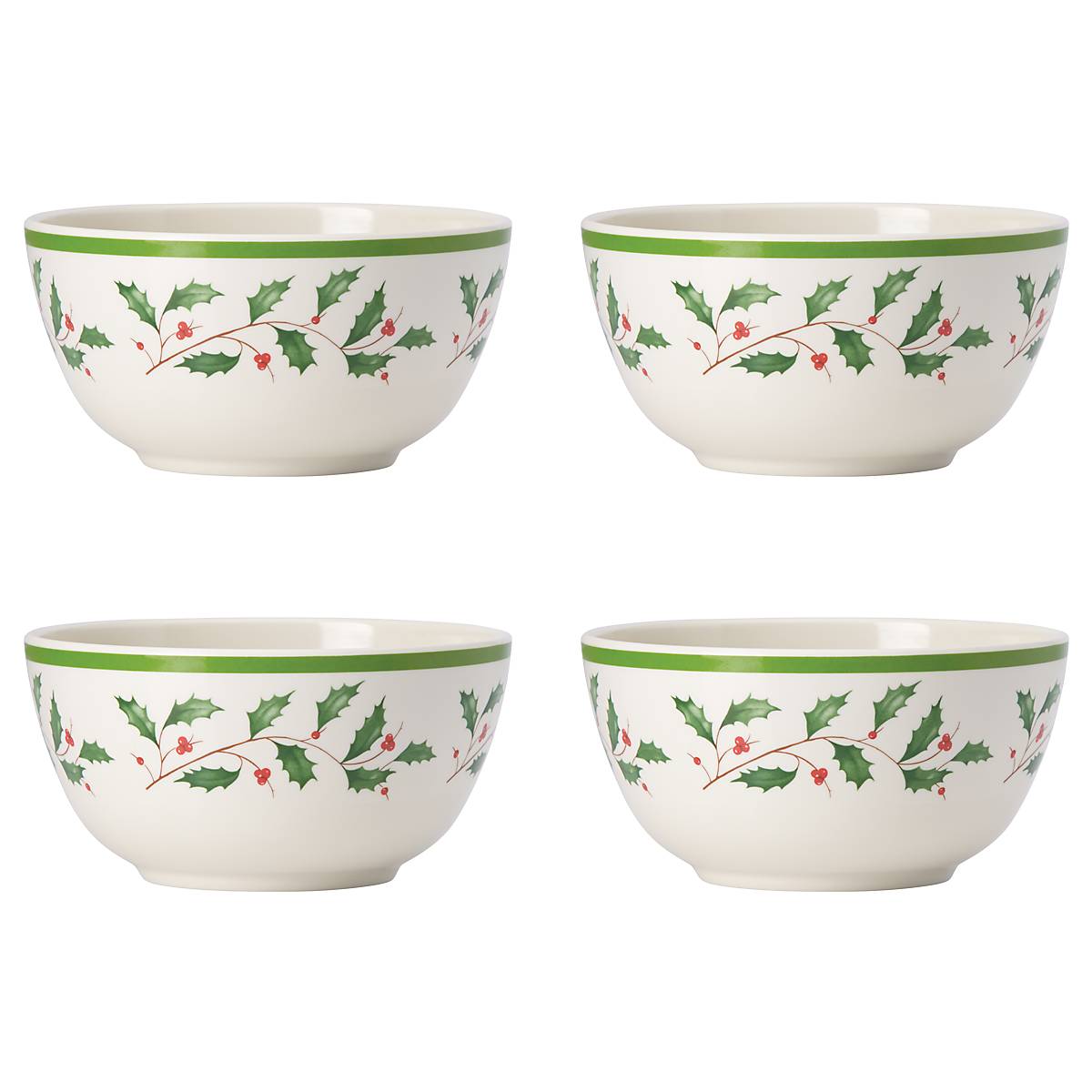 Holiday Melamine All-Purpose Bowls, Set of 4