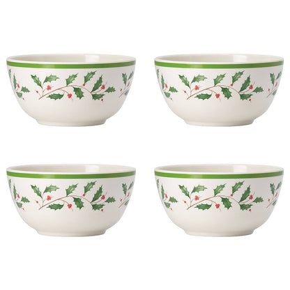 Holiday Melamine All-Purpose Bowls, Set of 4