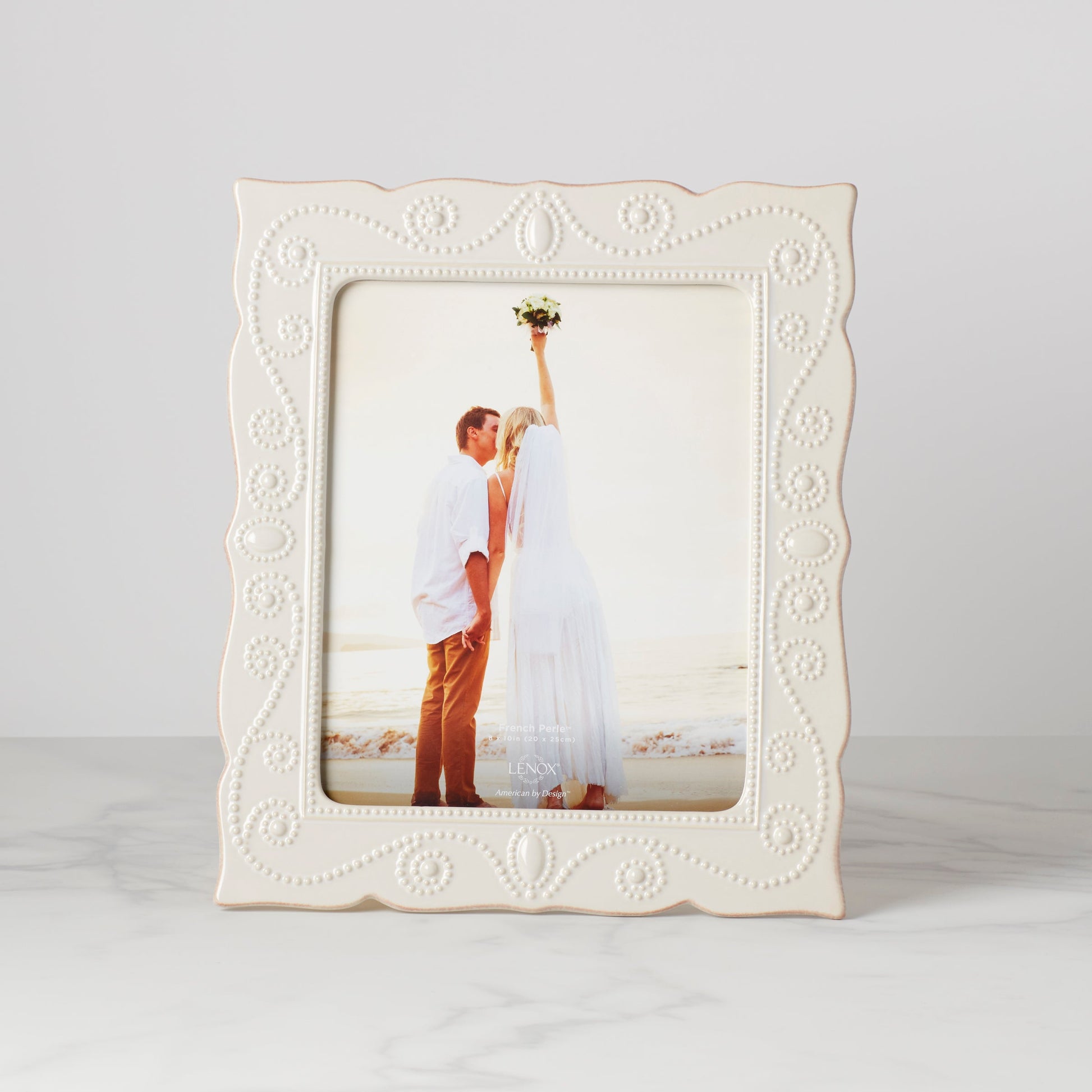 French Perle White 8x10 Photo Frame
