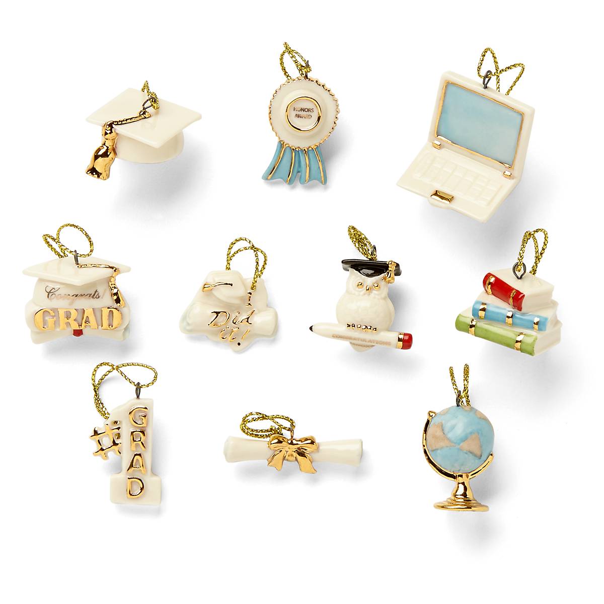 Graduation 10-Piece Mini Ornament Set