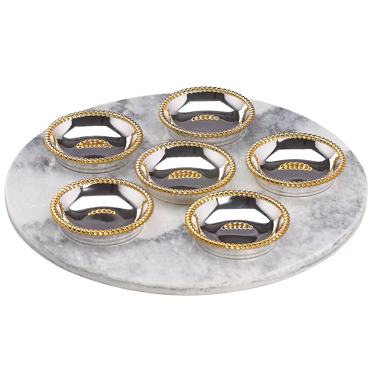 Roseland Seder Plates with Marble Slate