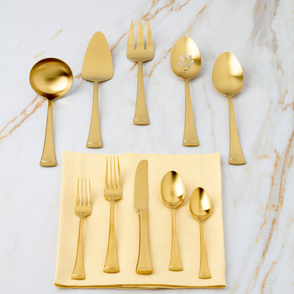 Portola Gold Satin 20-Piece Flatware Set