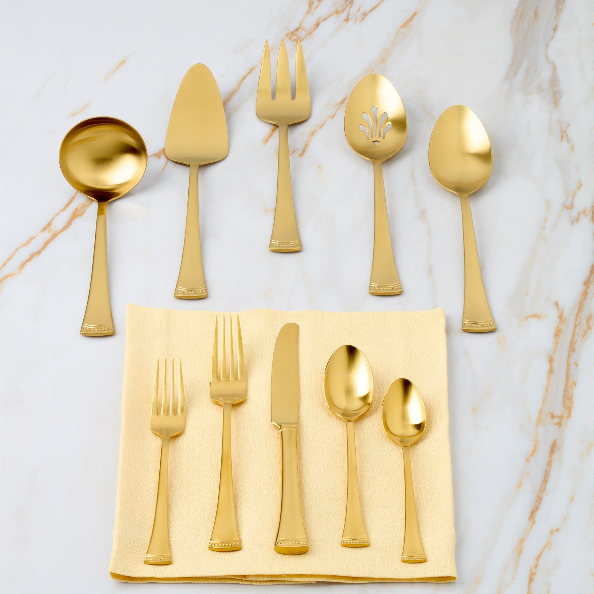 Portola Gold Satin 5-Piece Hostess Set