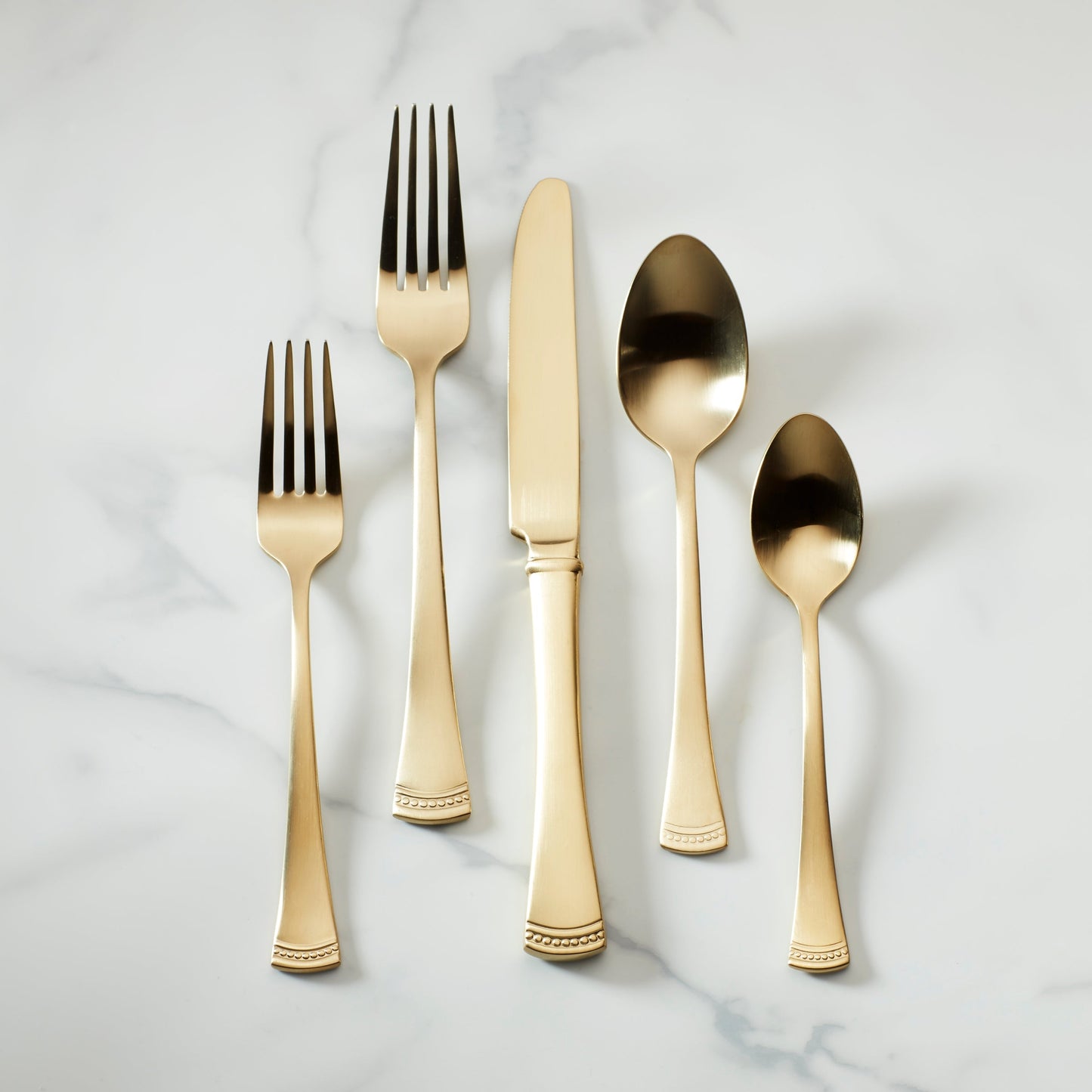 Portola Gold Satin 20-Piece Flatware Set
