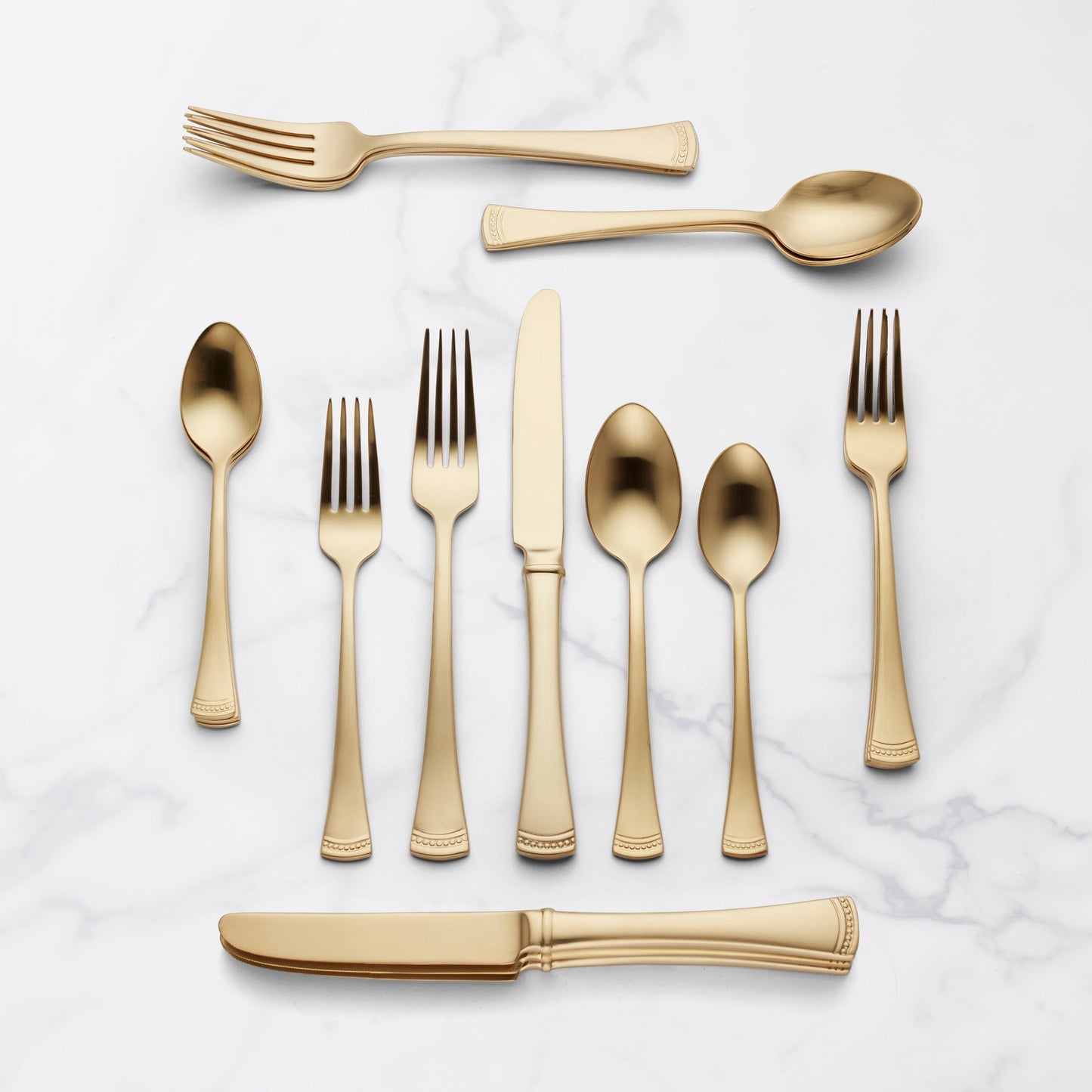 Portola Gold Satin 20-Piece Flatware Set