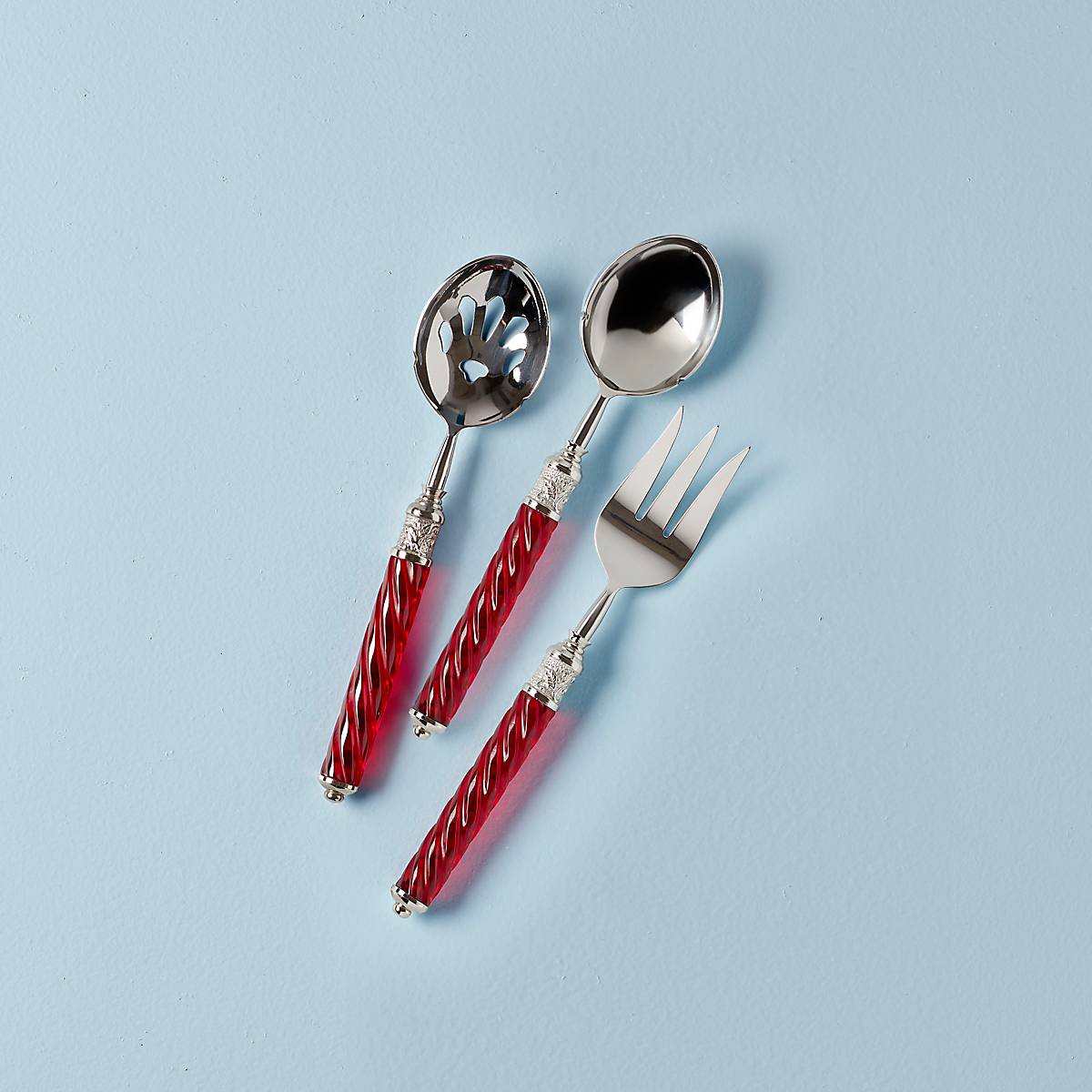 Holiday Jewel Spiral 3-Piece Serving Set