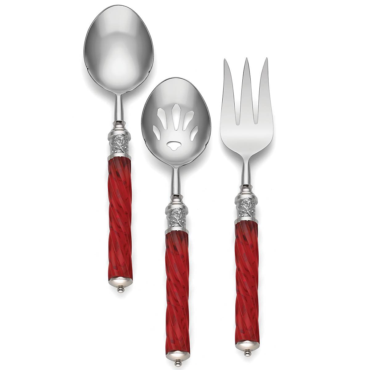 Holiday Jewel Spiral 3-Piece Serving Set