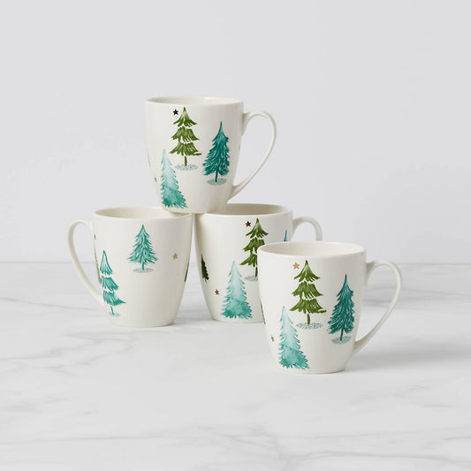 Balsam Lane Mugs, Set of 4